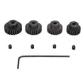 thumbnail image 1 of 4Pcs RC Motor Pinion Gear 48P 23T 25T 27T 29T Rustproof Metal 48P Pinion Gear Set for 1/10 RC 3.175mm Motor, 1 of 4