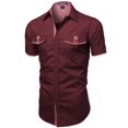 thumbnail image 1 of FashionOutfit Men's Casual Short Sleeve Buttondown Shirts, 1 of 3