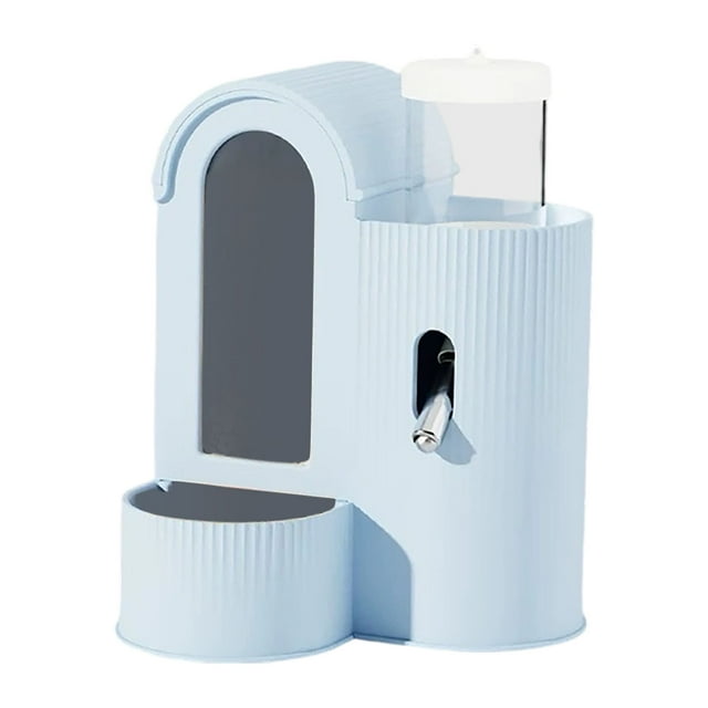 2 in 1 Animal Feeding and Hydration Station for Rabbits Ferrets Pigs and Small Animals Durable Large Capacity Automatic Dispenser with Silent Leak Proof Operation and Easy