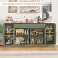 thumbnail image 6 of Hiphuta 70.8"W Large Buffet Cabinet with 6 Doors, Modern Farmhouse Sideboard with 2 Drawers, Coffee Bar for Kitchen Dining Room Living Room, Green, 6 of 7