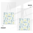 thumbnail image 3 of YFYANG Reusable Cotton Canvas Tote Shopping Bag, Plants Foliage Pattern Washable Portable Grocery Bag for Daily Travel, 3 of 8