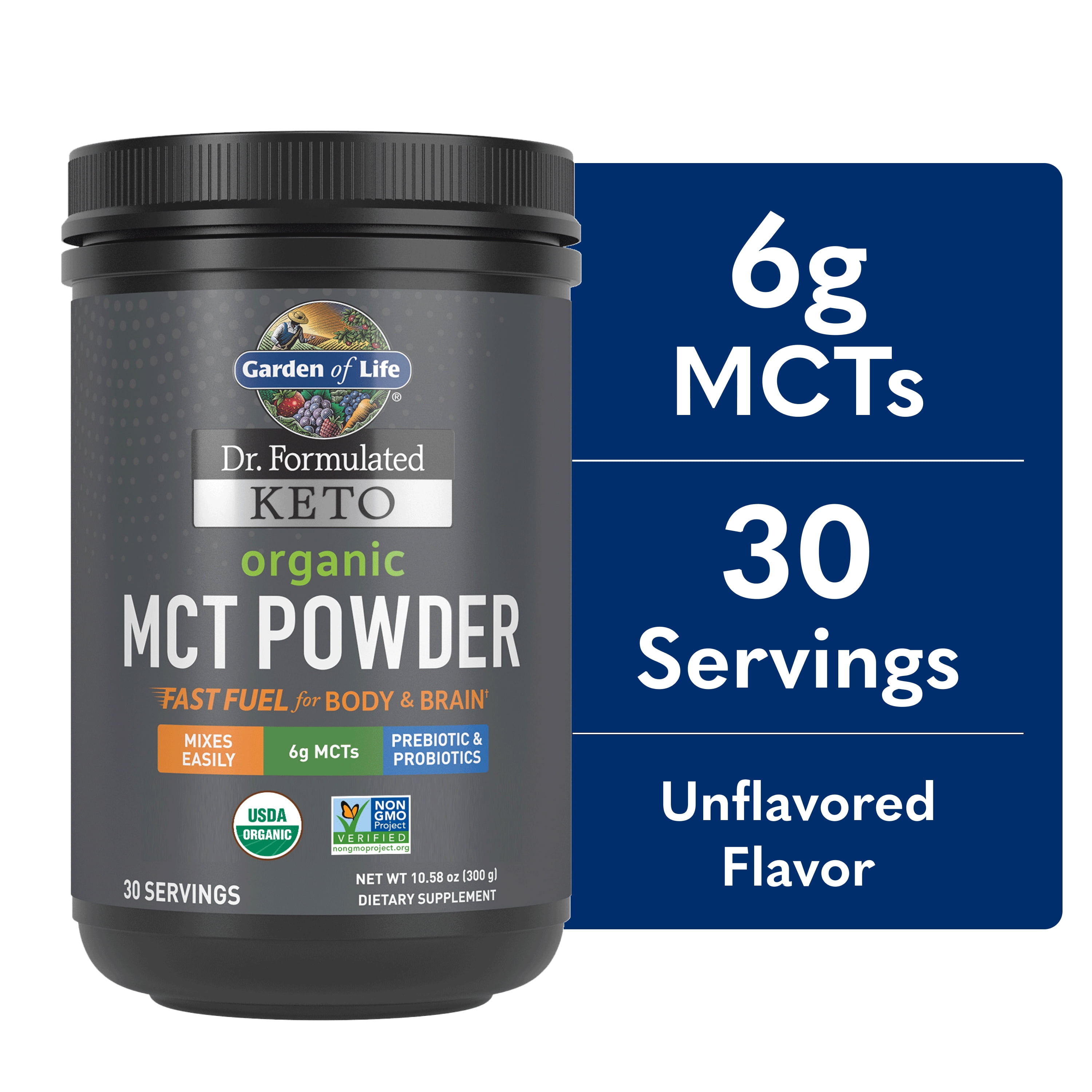 Garden of Life Dr. Formulated Keto Organic MCT Powder 30ct Jar