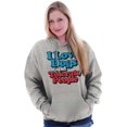 thumbnail image 4 of Love Dogs Tolerate People Antisocial Unisex Plus Fleece Graphic Hoodie Brisco Brands 2X, 4 of 5