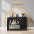 thumbnail image 3 of Cat Litter Box Enclosure, hidden washroom, dividers, reversible entrance, indoor, Black, 3 of 10