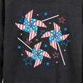 thumbnail image 3 of Instant Message - Americana Pinwheels - Women's Lightweight French Terry Long Sleeve Shirt, 3 of 6
