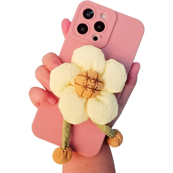for iPhone 13 Pro Max Case with Flower Hidden Makeup Mirror, Anti-Fall Lens Cameras Cover Protection with Kickstand Soft TPU Shockproof Phone for Women Girls