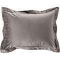 thumbnail image 2 of Tribeca Living VENICEDUVET Venice Velvet Oversized Solid Duvet Set, Queen, Smoke Grey Smoke Grey Queen, 2 of 5