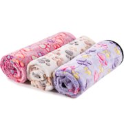 Miadore Warm Paw Print Blanket/Bed Cover for Dogs and Cats, 3 Pack of 24x32 Inches