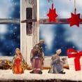thumbnail image 2 of Ensemble de Scène de Nativité Traditionnelle en Résine, Ensemble Religieux de Noël, 2 of 7