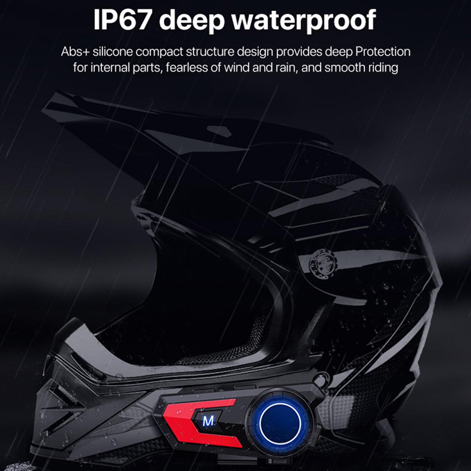 Bluetooth Earbuds Headset – Bluetooth 5.0 Intelligent Noise Reduction Long Range Motorcycle Helmet Bluetooth Earphones