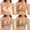 Green 1PCS & Coffee 1PCS & Beige 1PCS & Dark Gray 1PCS, variant on Bras for Women Set 36A Women's Bra without Underwire V Neck Comfort Soft Bra Push Up Seamless Bra Lightly Padded for A Feel Fit Bralette Women Seamless Bras for Women Pack S