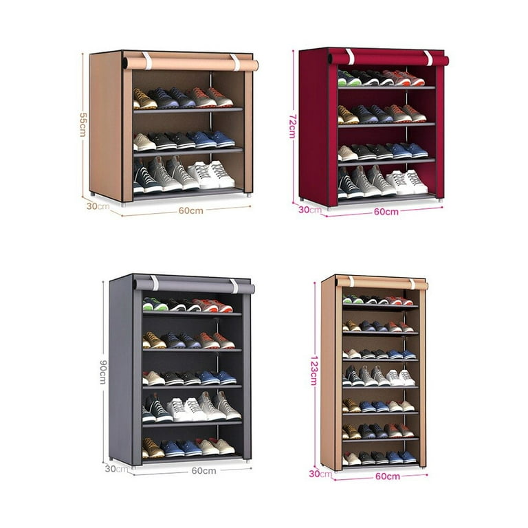 Benitaku Shoe Storage Organizer - Foldable Shoe Storage Cabinet with Doors  - Durable and Stable Shoe Storage Boxes - Stackable Shoe Rack Organizer for  Home - Ea…