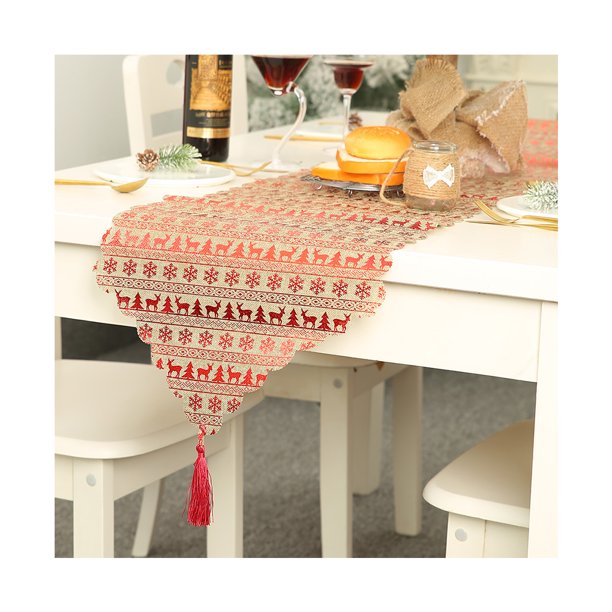 Yuarrent Camino de de Navidad, manteles individuales cómodos resistentes al desgarro, mantel impreso decorativo, diseño de sala de estar, nuevo Kits de decoración para fiestas Alce Yuarrent HA068957-04
