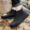 thumbnail image 2 of Mepaouo Mens Deck Boots Saltwater Fishing Rubber Waterproof Ankle Rain Booties Chelsea Slip on Shoes, 2 of 8
