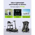 thumbnail image 2 of ScootNGo 39 lbs Ultra Lightweight Foldable Mobility Scooter for Seniors & Adult - Airline Approved, 4-Wheel Electric Travel Scooter, Yellow, 2 of 12