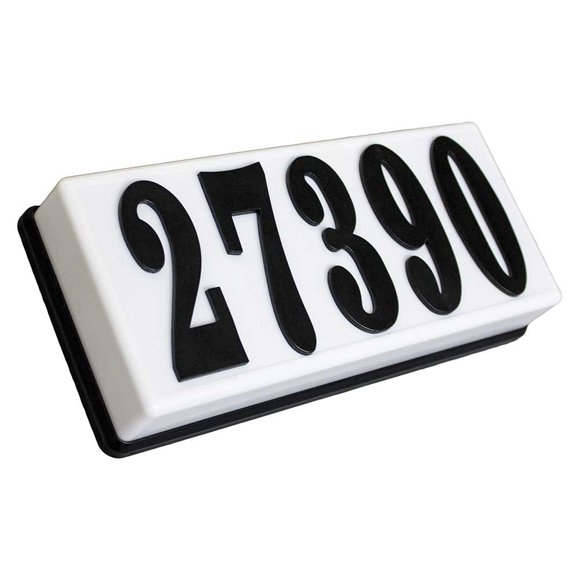 Placa de dirección Qualarc Serrano de bajo voltaje con números de 4 pulgadas