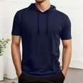 thumbnail image 4 of Men's Hooded Pocket T Shirt For Outdoor Activities Summer Basketball Training Shirt With Drawstring Design Casual Sportswear Men's T Shirt Tall Men Shirts Men Big And Tall T Shirts Men S Big And Tall, 4 of 9