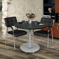 thumbnail image 2 of Via 36" Round Platter Base Table- Ash Grey/Chrome, 2 of 3