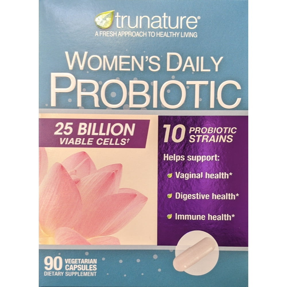 Trunature Women's Daily Probiotic 25 Billion Viable Cells 10 Probiotic