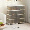 thumbnail image 5 of Costway 4-Cube Stackable Storage Bins with Detachable Wheels 18 Gal Large Organizer, 5 of 10