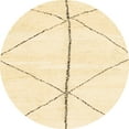thumbnail image 1 of Ahgly Company Indoor Round Abstract Brown Gold Solid Area Rugs, 3' Round, 1 of 6
