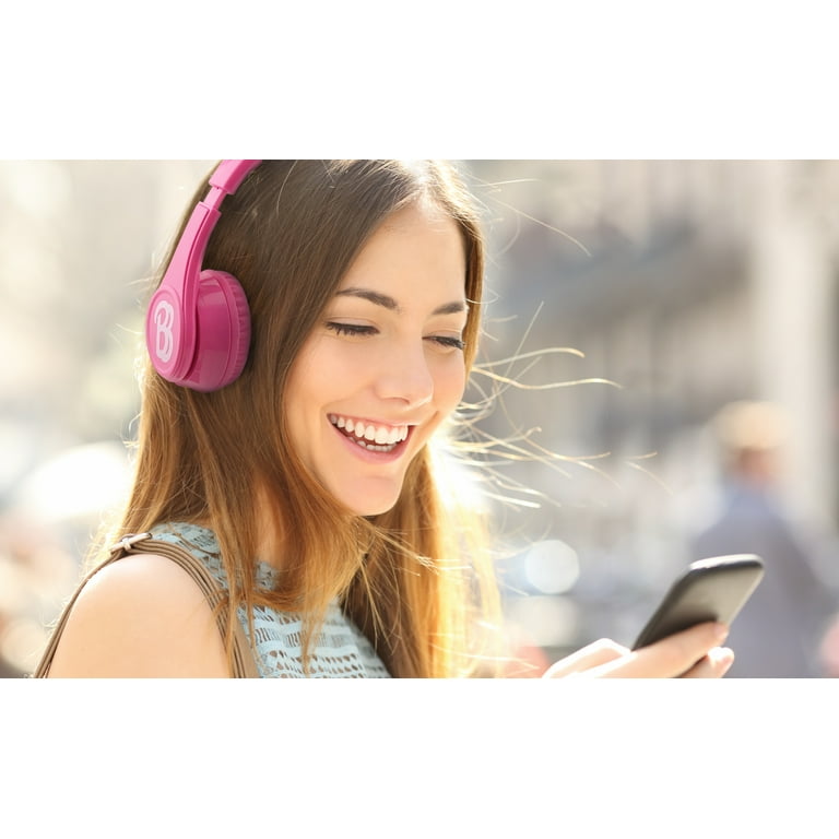 eKids Barbie Bluetooth Headphones, Pink Wireless Headphones eKids Barbie Bluetooth Headphones, Pink Wireless Headphones