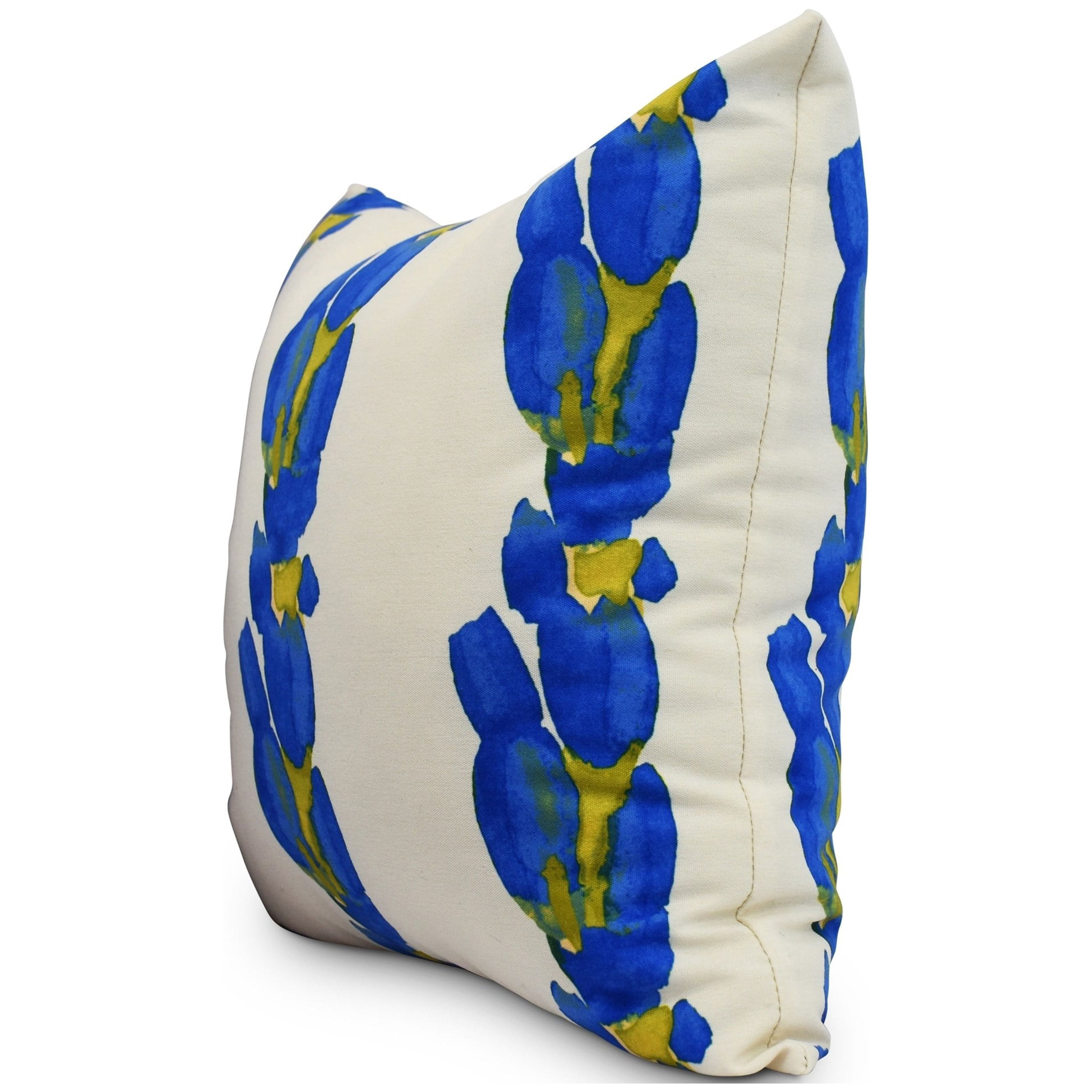 Simply Daisy's Sunset Tulip Stripe 20 inch Blue Decorative Floral Throw Pillow