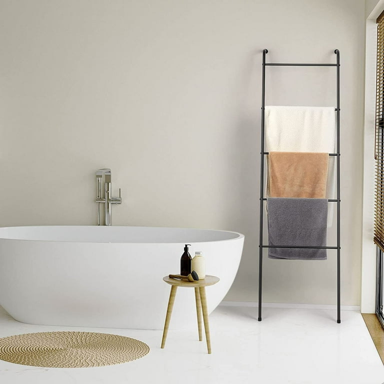 5-Tier Metal Blanket Ladder, Throw Hanger for Bedroom Living