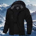 thumbnail image 4 of Fengqque Men's Hooded Windproof Water Resistant Rain Jacket Windbreaker Pockets for Hiking Fishing Travel Black XXXL(XXXL), 4 of 9