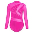 thumbnail image 3 of TiaoBug Girls' Gymnastics Bodysuit Acrobatics Ballet Unitard Tumbling Sports Dance Workout Wear Hot Pink 14, 3 of 7