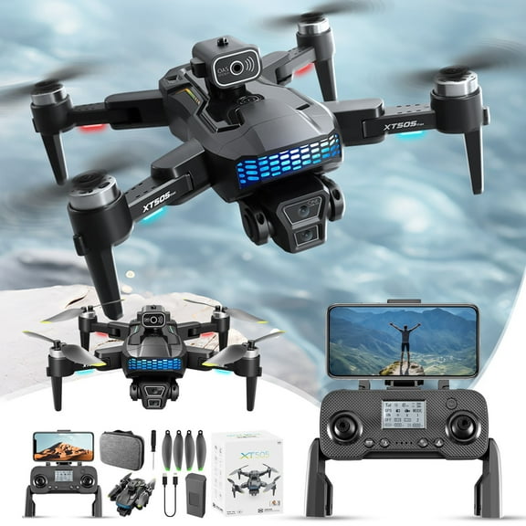 Gnmfd GPS Foldable Drone with 4K WiFi Camera for Adults, Brushless Motor, One-Key Return, Trajectory Flight, Palm Control, Obstacle Avoidance, DJI Drones for Beginners