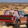 thumbnail image 3 of SEANATIVE See Through Window Decal for Truck Back Window Valentine's Day Print Graphic Sticker Car Film Sun Block UV Protection for Truck Pickup SUV, Cute Dog Pattern Pink, 3 of 7