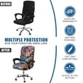 thumbnail image 5 of Office Chair Cover Stretchable Printed Computer Chair Cover with Back Spandex Armrest Office Desk Chair Protector with Zipper Washable Durable, 5 of 7