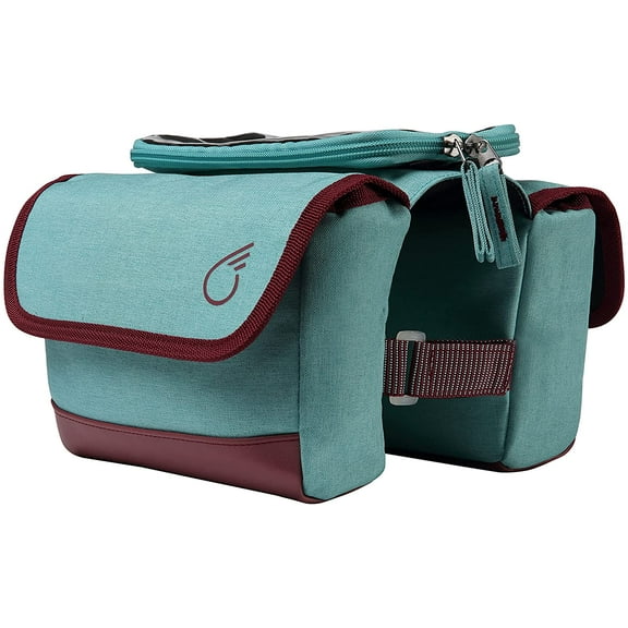 sixthreezero Bicycle Pannier Bag Rear Double Sided 2 Capacity-Rack, Teal