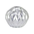 thumbnail image 1 of Collection Tendances Urbaines 21447 Céramique Ronde Vase Bas avec la Lèvre Ronde & Gaufré Wave Design&44; Argent, 1 of 1