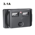 thumbnail image 7 of 3.1A Double Usb Quick Chargers Socket Outlet Chargers Adapter for Motorbike Boat, 7 of 7