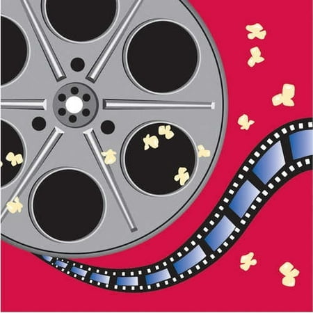 Hollywood Lunch Napkins - 16-count paper lunch napkins, reel hollywood movie reel