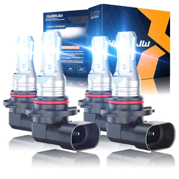 9005 9006 LED Headlights Kit Combo Bulbs 6500K High Low Beam Super White Bright