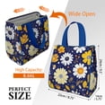 thumbnail image 3 of Pioneer Flower Floral Print Pattern Insulated Lunch Bag for Women & Adults,Large Portable Soft Cooler Lunch Bag,Thermal Food Storage Tote with Pearl Cotton,8.66L,8.75x5.75x9.5 Inch, 3 of 6