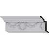 6 1/4"H x 3 3/8"P x 7"F x 94 1/2"L, (16" Repeat), Shell Crown Moulding
