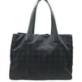 thumbnail image 2 of Pre-Owned Chanel New Travel Line Tote Bag Nylon Jacquard Black Women's CHANEL (Good), 2 of 7