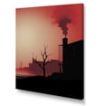 thumbnail image 2 of Designart "Industrial Landscape With Pollution I" Factories Wall Art Living Room, 2 of 7