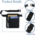 thumbnail image 3 of Bolsa de dinero para cintura de camarero, delantal de camarera de restaurante de lona, ​​bolsa con cinturón ajustable, soporte para cheques, contenedor de bolsa para servidor, 3 of 5