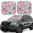 thumbnail image 6 of Kdxio Birds Flowers Print 2-Piece Sun Shade Front Windshield - Foldable Car Front Window Sunshades For Most Sedans Suv Truck, 6 of 6