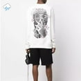 thumbnail image 2 of Automne Hiver Mode Urbaine Chandails en Molleton Imprimé Femme Masque Fleur Hommes Femmes Tissu Lourd IH NOM UH NIT PARIS Chandail à Capuchon Pullovers, 2 of 5