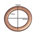 thumbnail image 4 of (25 Pack) M14 Copper Oil Drain Plug Washer Gasket - Replaces 097-135, GM 94525114, 4 of 4