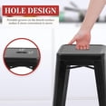 thumbnail image 3 of FDW Industrial of 4 Bar Outdoor Bar Stool Set of 4 Count Stools Counter Height, Black, 3 of 5