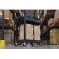 thumbnail image 2 of Carrito de almacenamiento Luxor Tub 32 x 18, 2 estantes con capacidad de 400 libras, color negro, 2 of 9