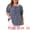 Dark Blue, variant on Women's Plus Tops Scoop Neck Notch V Tie Front Short Sleeve Floral Summer Blouses 1X Blue