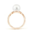 thumbnail image 2 of ANGARA Freshwater Cultured Pearl and Diamond Infinity Ring in 14K Rose Gold for Women | June Birthstone, Birthday, Anniversary, Jewelry Gift for Women | Pearl Ring, 2 of 9